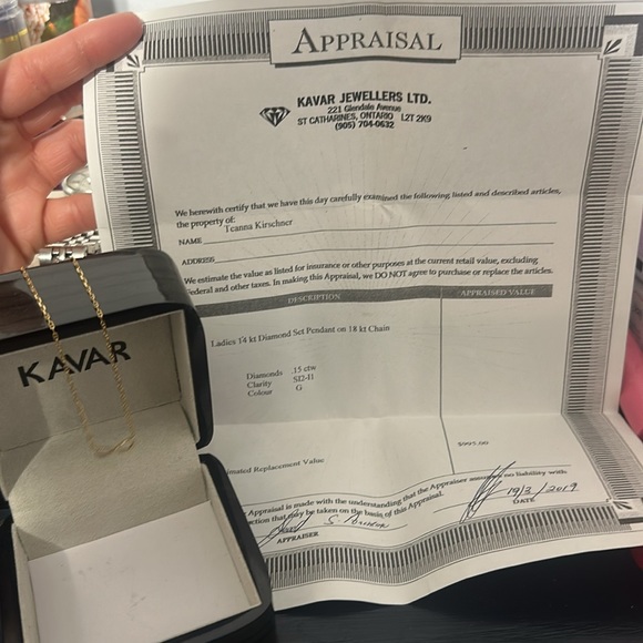 Diamond eternity necklace - Picture 4 of 5